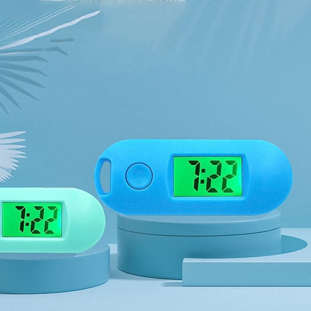 BEALIFE Reloj de Bolsillo electrónico Digital Compacto, Reloj electrónico Digital Multifuncional y portátil, Llavero ABS, Reloj de Bolsillo