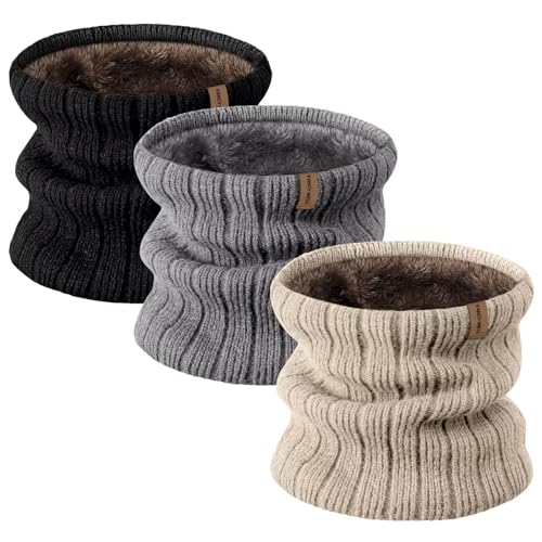 FANCY WELL Winter Neck Gaiter for Men – 3 Pack...