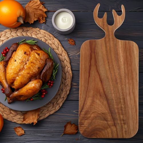 Tabla de cortar de madera fina de acacia con elegante acabado para carnes y quesos 7