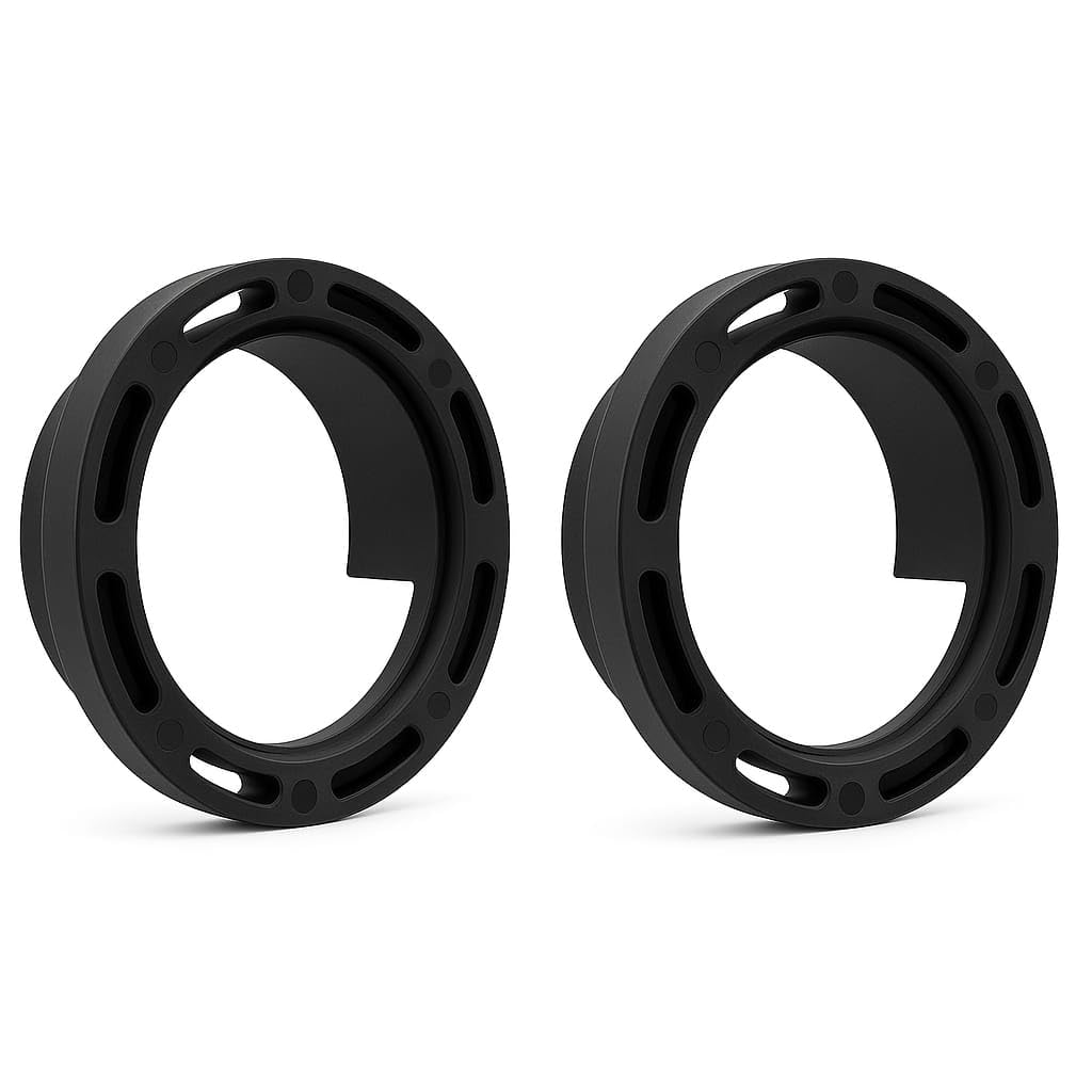 6 inch car speaker spacer ring with rain guard | universal 6” woofer mounting bracket | durable abs plastic speaker adapter for car audio | easy installation ring | set of 2