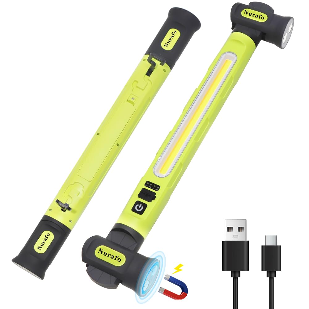 Photo 1 of Nurafo Under Hood Work Light Bar, 3000LM Ultra-Bright LED Magnetic Light Bar with 4 Magnets & 2 Hooks, 5200mAh Rechargeable Portable Hood Light for Mechanics, Car Repairing, Auto Repair, Garage