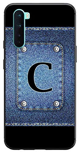 Image of Amazon Brand - Solimo Designer Button Jeans Alphabet-C Printed Soft & Flexible Hybrid Back Case Mobile Cover for OnePlus Nord