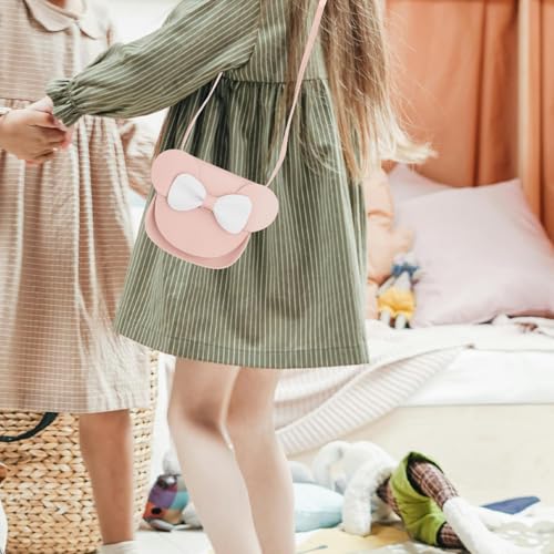 Weenwill Little Mouse Ear Bow Crossbody Purse,Umhängetasche für Mädchen mit Schleife Kleine Schulterhandtasche Kleine Überschlagtasche Umhängetasche für Mädchen,Kinder,Kleinkinder,Teenager