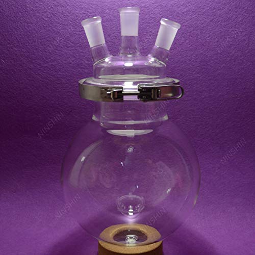 NANSHIN,10000ML 3-Neck Reaction Flask,24/40,Separately Flask with Easily Clamp,10L Reactor
