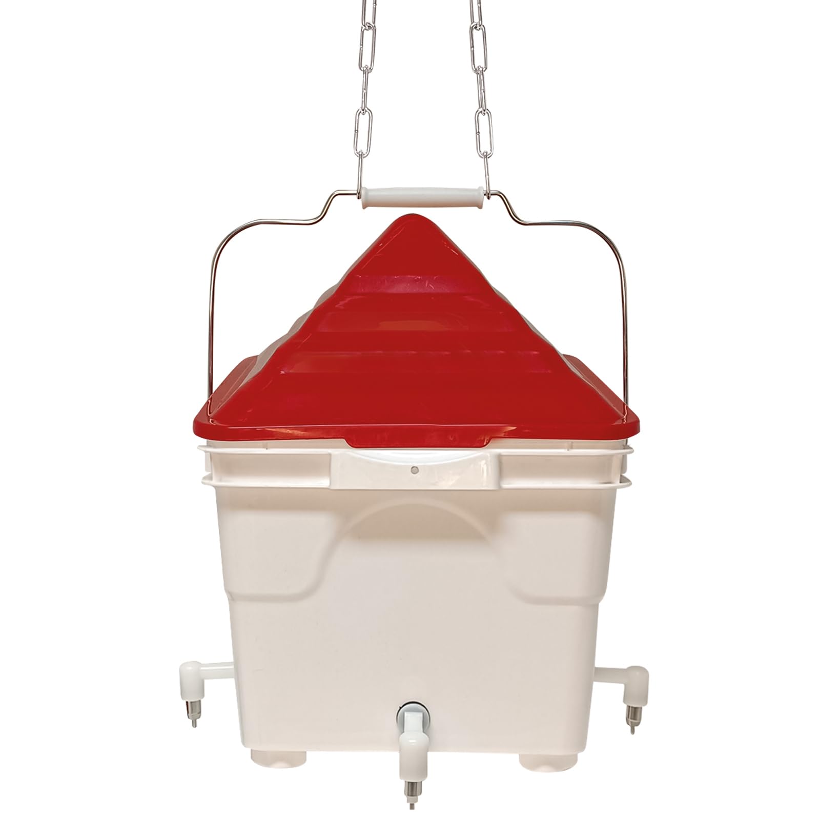 Breker Automatischer Kaninchen Tränkeeimer 8 Liter [mit 12CM ABNEHMBAREN STANDBEINEN] - Nippeltränke für Hamster, Hasen, Meerschweinchen & Kleintiere - ohne Metallkette - Einfache Reinigung