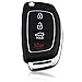Keyless Entry Remote Key Fob Shell fits for Hyundai Sonata Santa Fe Flip Key Case Without Electronics transponder Battery - NO Programming Needed
