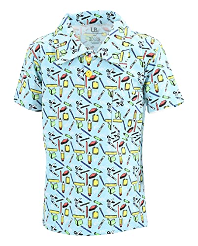 Unique Baby Boys School Supplies Back To School Collared Polo Shirt cover