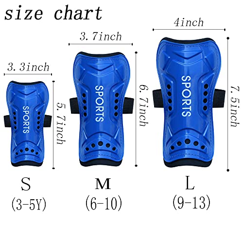 Youth Soccer Shin Pads Lightweight And Breathable Protective Football Gear For 3-12 Years Old Teenagers Kids Football Games (Small, Red) #TOP2