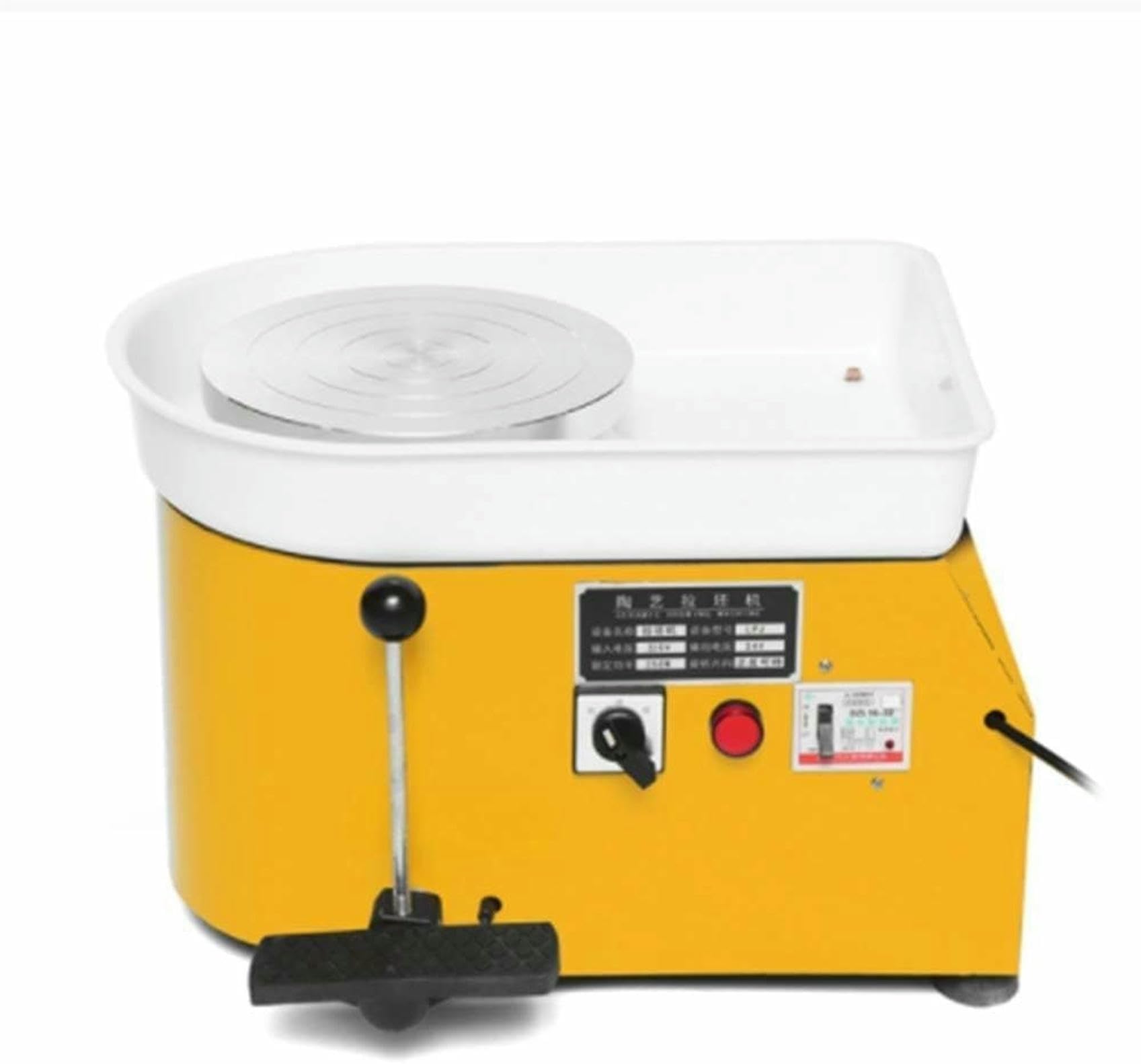 Torno de cerámica eléctrico de 350 W, máquina para Dar Forma a la cerámica, 235 mm, Herramienta para Arcilla, Pedal para Manualidades y Trabajos de cerámica~/