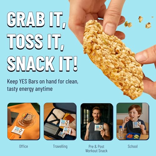 Image of YES Nut Bars - Soft Chewy Healthy Snack Bars (Salted Maple Pecan, 6 count) | Made with Organic Maple Syrup - Vegan, Paleo, Gluten Free, No Refined Sugar, Dairy Free, Plant Based Protein, Low Sugar
