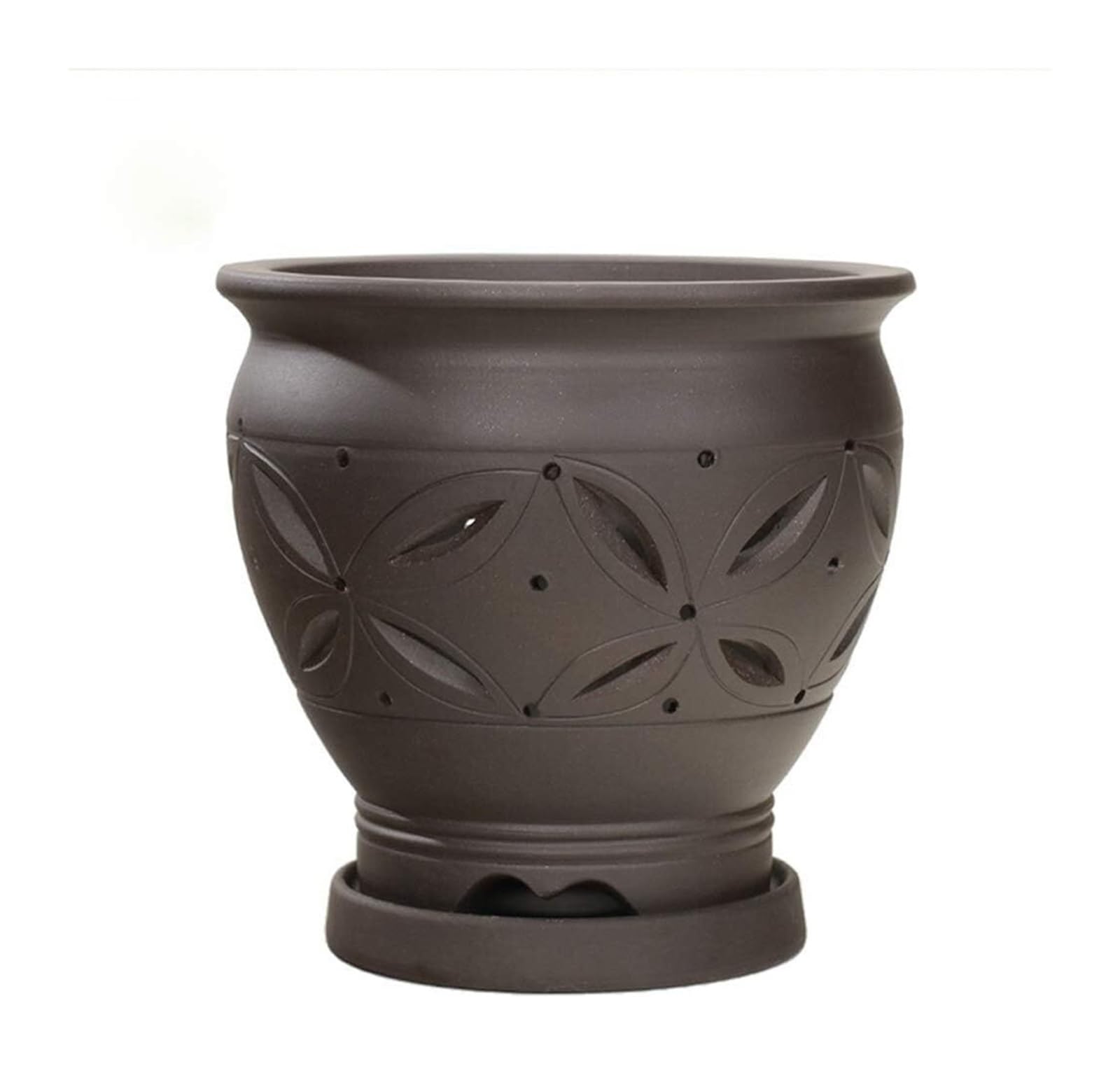Doniczki na rośliny doniczka ceramiczna wewnętrzna kaktus storczyk doniczki fioletowy piasek pulpit doniczka wiosenna dekoracja (23,5 cm x 20,5 cm)