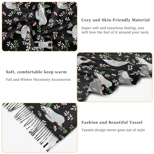 Fustylead Soft Imitation Cashmere Feel unisex for Men and Women Winter Scarf Shawl2