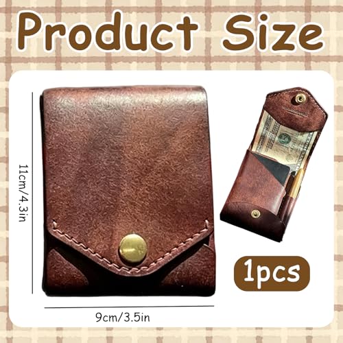 Image of Wallet for Men, The Wallet Store Purse for Men, Compact Leather Card Holder for Business Professionals, Travel and Daily Commuting, Dimensions 11x9x2.5cm
