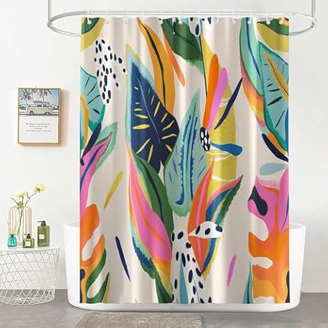 ALALAL Abstract Art Shower Curtains for Bathroom, Polyester Fabric Shower Curtain Sets with 12 Hooks, Waterproof Modern Bathroom Decor Curtain, Machine Washable,72x72 Inch Cover