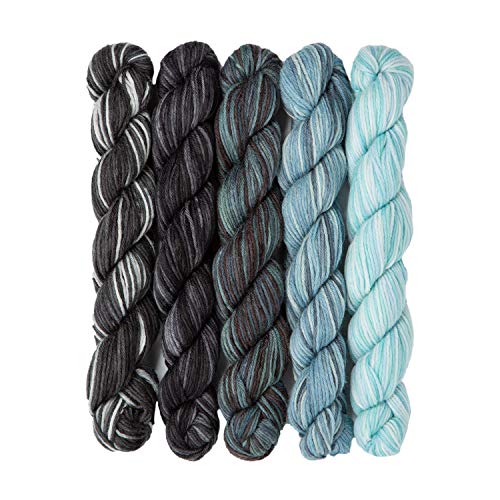 Image of Knit Picks Stroll Mini Packs Merino Wool Sock Yarn (Deep Sea)