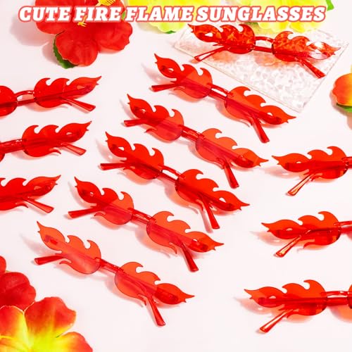 Red Fire Flame Sunglasses Flame Glasses Women Fire Sunglasses Party Decor for Summer Shower Wedding Halloween Cosplay2