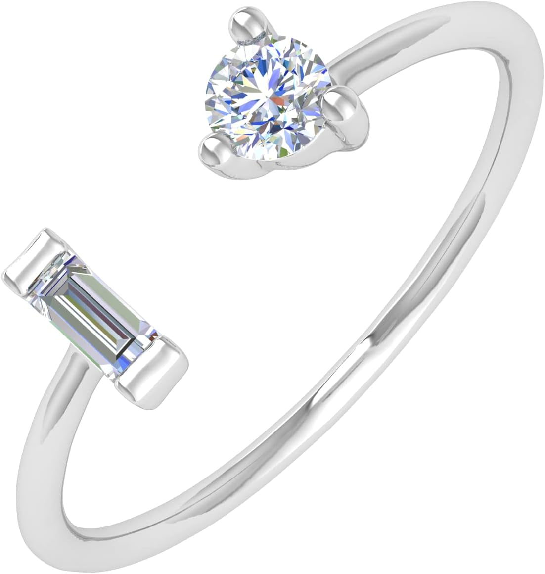 FINEROCK 0.15 Carat Diamond Ring Band in 10K Gold