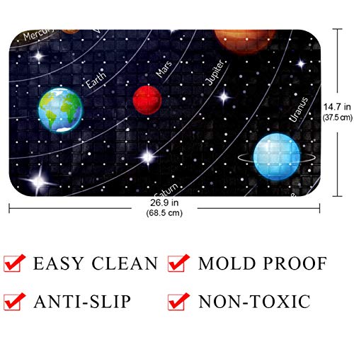 Alfombrilla de baño para bebé espacio exterior de 14.7 x 26.9" 5
