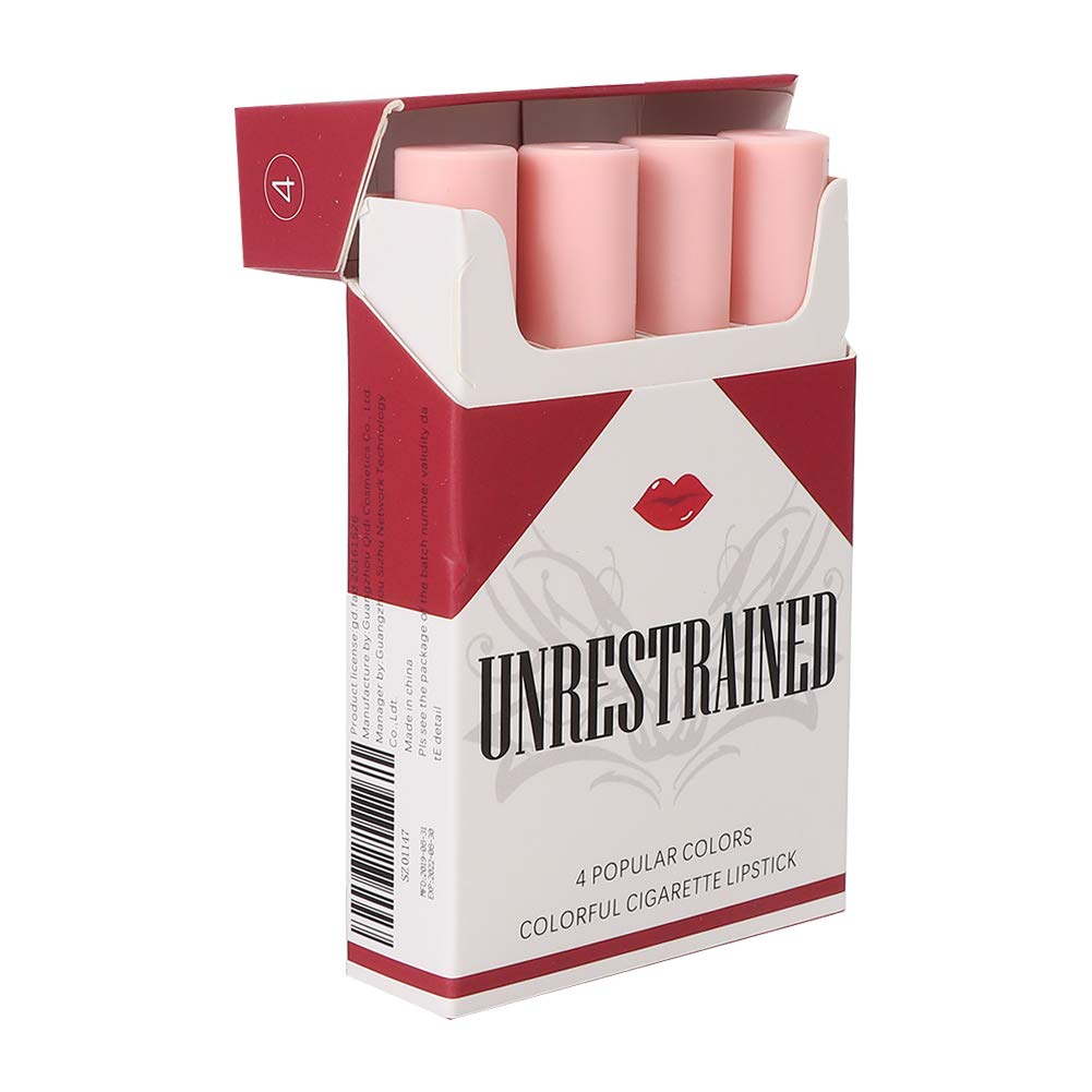 Lápiz Labial de Terciopelo Mate con Forma de Cigarrillo, Juego de Lápiz Labial Hidratante de Larga Duración para un Hermoso Maquillaje de Labios