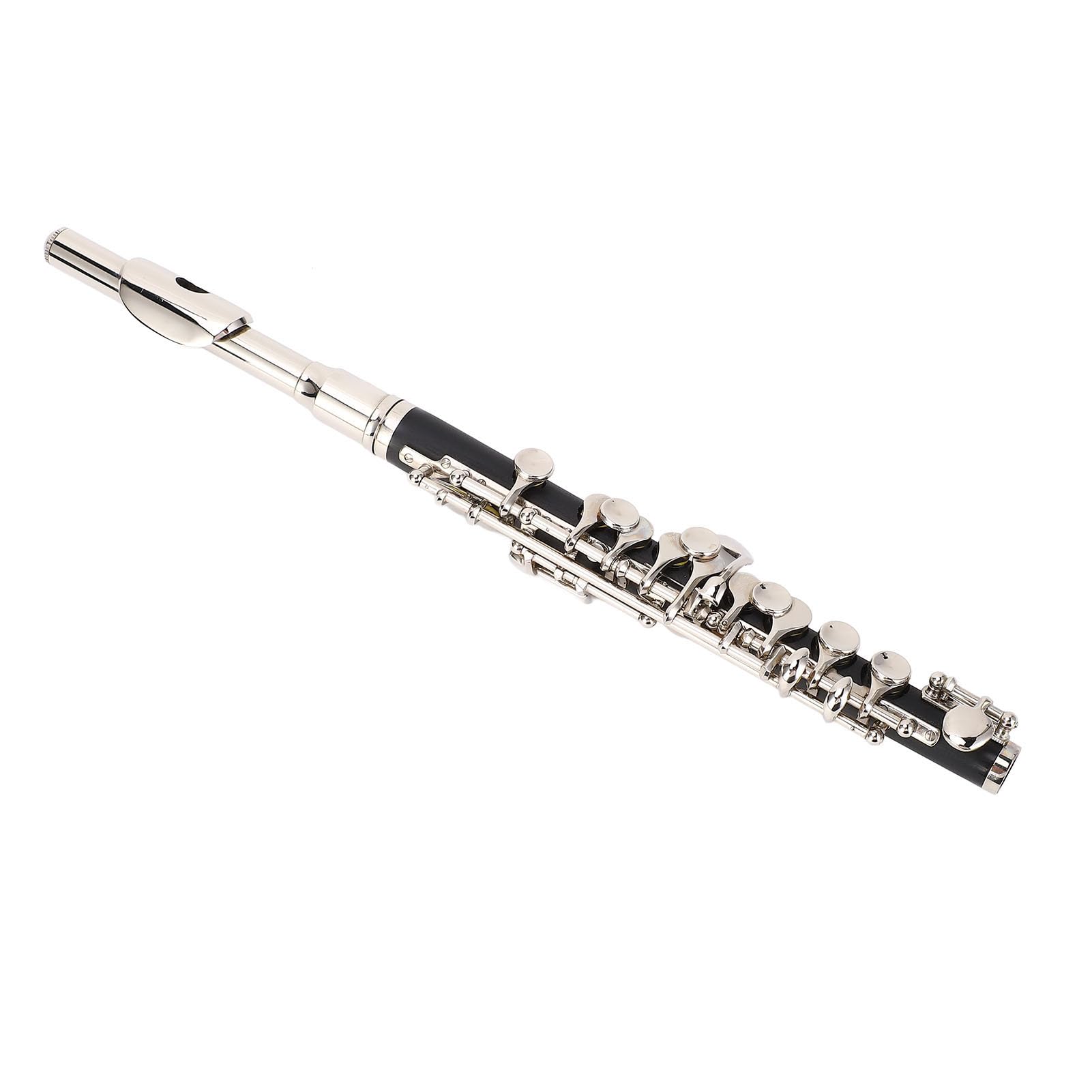 Flûte Piccolo à clé C, Instrument Piccolo pour étudiants Débutants avec Kit de Nettoyage, étui de Transport, Tige de Réglage, Tournevis à Flûte