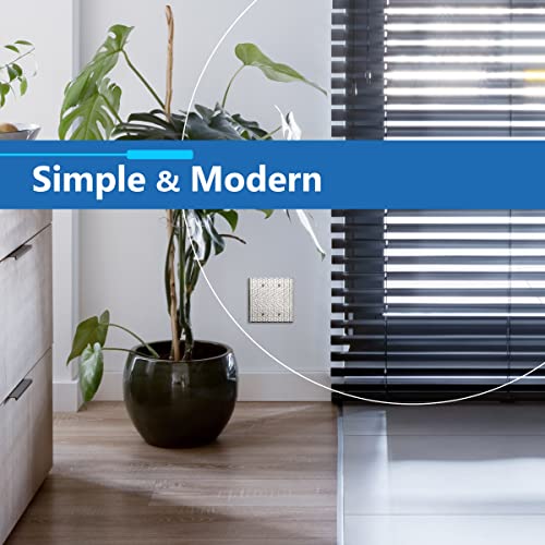 Image of LIDER Blank Metal Wall Plate, Stainless Steel Blank Outlet Cover, Corrosion Resistant, Mid-Size 2-Gang 4.88 inch x 4.92 inch, 201 Stainless Steel, LMWP-02M-HC, Hammered Chrome