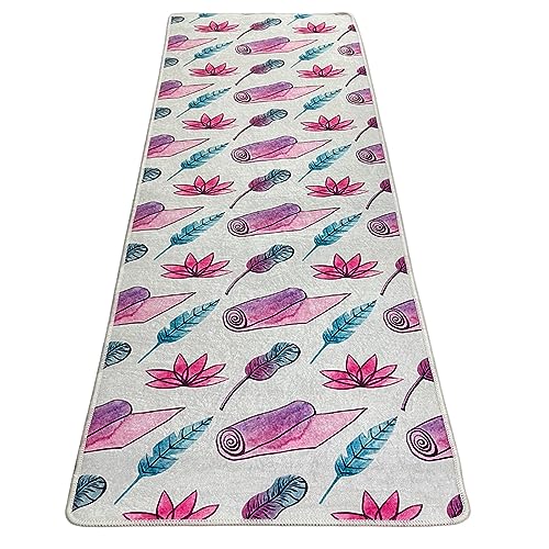 Tapis de yoga en plumes 183x61cm en caoutchouc naturel antidérapant
