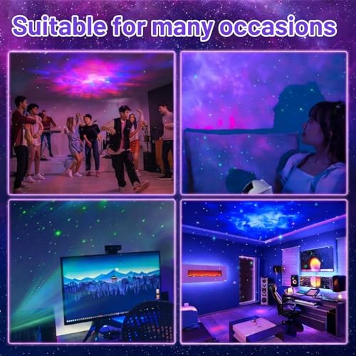 Image of Panda Silicone Night Lamp for Kids, Rechargeable Touch LED Light with 7 Color Changing Modes, Cute Teddy Bear Bedside Lamp, Birthday Gift for Girls & Boys (Astronaut Galaxy Projector)