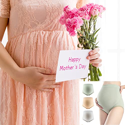 Sunlight Encounter Women's Maternity High Waist Underwear Over Bump Pregnancy Postpartum Underwear Panties Seamless Soft Maternity Panties For Women 3 Pack, X-Large #TOP6