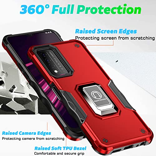 Coque T-Mobile Revvl V + 5G anti-chute de qualité militaire noire - 2