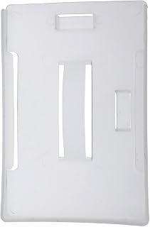 5 Pack - Specialist ID Lightweight Multi Card Badge Holder - Semi-Hard Plastic Holder for Multiple ID Badges (Up to 4 Standard Cards) Use Vertical or Horizontal