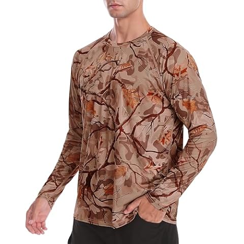 FISHEAL Men's Lightweight Camouflage Hunting Shirt Cover