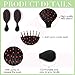 12 Pack Wet Small Hair Brush Combs Set, 6 Detangler Mini Brush Detangling Travel Hair Brush 6 Plastic Fine Wide Combs for Women Men Kids Toddler Girls Baby(Black)