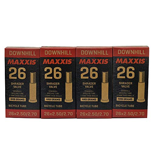 Maxxis Downhill 26X2.5-2.7 Bike Inner Tube 26X2.5-2.7 Schrader Av, 4Pack, Stb2035-4 #TOP15