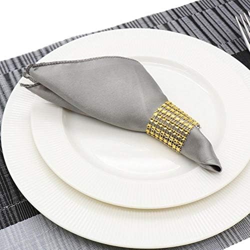 TTBDAN 10Pcs 30Cm Table Napkin Square Satin Fabric Pocket Handkerchief Cloth For Wedding Decoration Event Party El Home Supplies,Silver