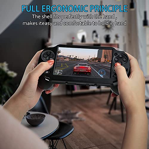 Sedicoca Trigger Hand Grip Shell Controller Protective Case With L2 R2 Trigger Button Grip Shell Controller Protective Case For Playstation Ps Vita 1000 Black #TOP4