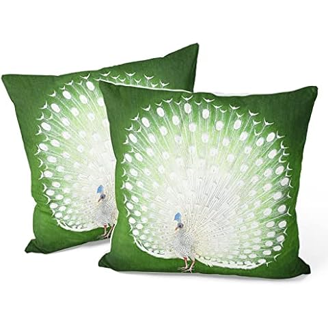 Berkin Arts Farmhouse Peacock Throw Pillow Covers Cover