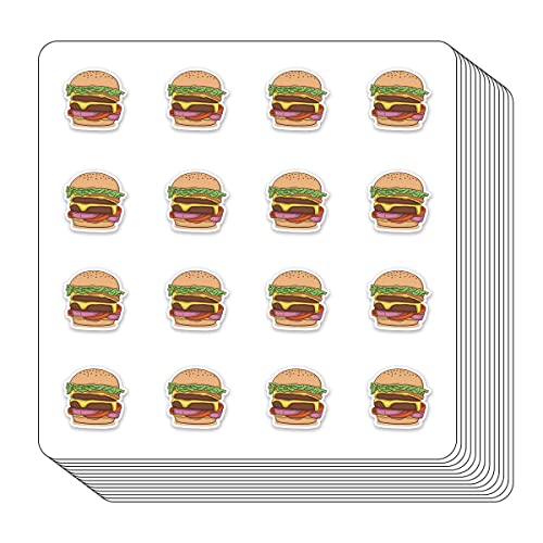 Hamburger Planner Stickers, 0.5in Scrapbooking Kids DIY Calendar Crafting 208-Pack
