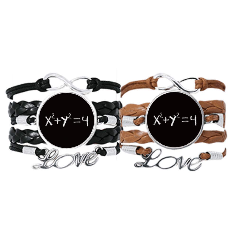 Bracelet en cuir mathématiques avec équation du cercle pour amateurs de géométrie - 5