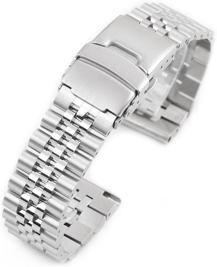 StrapHabit Jubilee Quick Release Watch Bracelet With Spring Bars - Band Strap Stainless Steel Vintage BOR 20mm 21mm 22mm