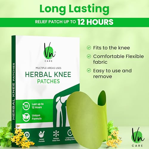 Image of Herbal Pain Relief Patches - 20 Knee Pain Patches (Specially Designed for Knee Joints) | 100% Safe & Natural Knee Pain Relief Products | Instant Relief | No Side Effects (Pack 20)