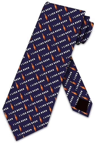 Three Rooker I Like Beer Ties Craft IPA Mens Brewery Necktie