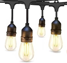 Outdoor String Lights, 30M Outdoor String Lights with S14 LED E27 Bulbs 2W 150LM, IP65 Waterproof Indoor LED Lights for Garden, Patio, Coffee, Party, Terrace
