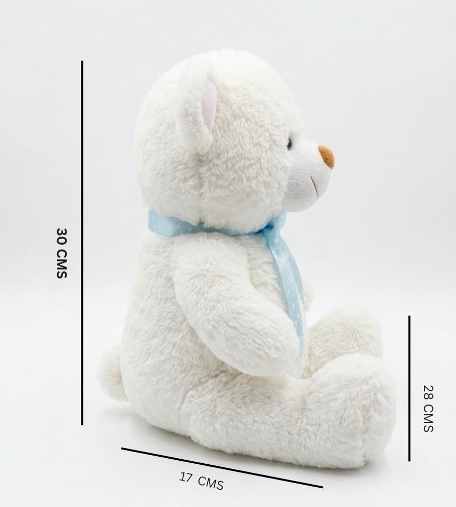 Image of Soft Toy Cuddly Teddy Bear| 30cms for Girls & Boys Plush Stuffed Animals Ultra Soft Toys |Perfect for Birthday Gifts (Teddy Bear, Cream, 30Cms)