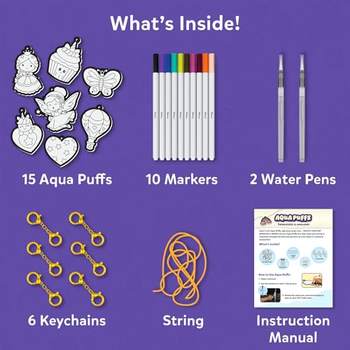 Skillmatics 3D Art Kit - Aqua Puffs Princesses & Unicorns, Christmas Stocking Stuffers, Paint by Number Craft for Kids, DIY Color & Inflate Activity, Gift for Girls & Boys Ages 6, 7, 8, 9, 10 - Image 6