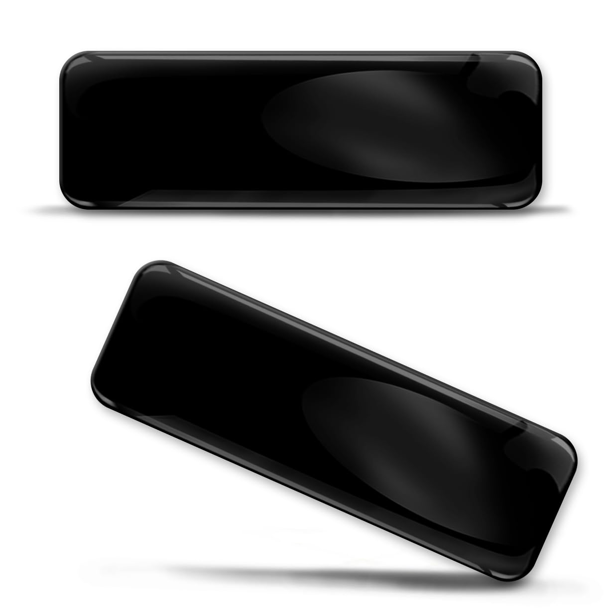 Skinoeu Black 2 X 3D Gel Silicone Stickers Bumper Sticker Decals Badge Emblem Tuning For Car Motorcycle For Helmet Bike Sp 3 B