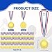 Kigeli 100 Pcs Blank Award Medals with Neck Ribbons Design Your Own Medals Kit Participation Trophy Metal Winner Award Prize for Kids Adults Sports School (Gold)