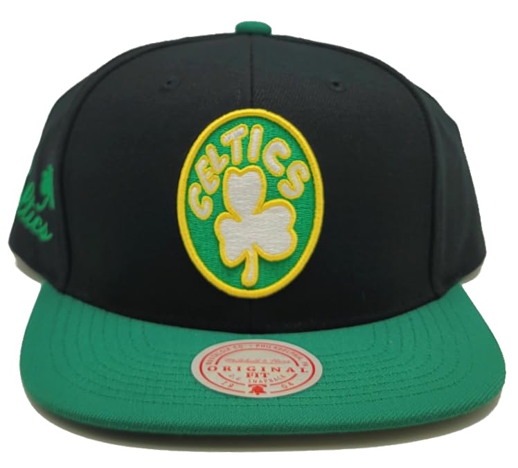 Mitchell & Ness Boston Celtics Gorra Snapback Negra y Verde miniatura 3