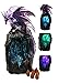 Ebros Gift Purple Azurite Quartz Dragon Climbing On Faux Geode Crystal Gemstone Quarry Mountain Cave Backflow Incense Burner Figurine Faux Stone