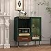 ARTPOWER Modern Coffee Bar Cabinet with Wine Glass Rack and Drawers, Green Liquor Cabinet with Pull-Out Wine Storage for Kitchen, Dining Room, Living Room