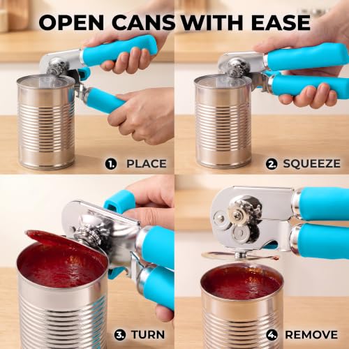 Image of Zulay Kitchen Stainless Steel Swing Open Manual Can Opener Comfortable Grip